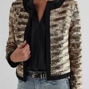 Women's Black and Gold Jacket